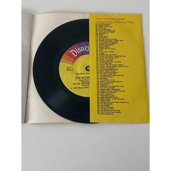 The Story of The Wizard of Oz 347 Book 33-1/2 RPM Record Disneyland Records 1978 - Picture 6 of 12
